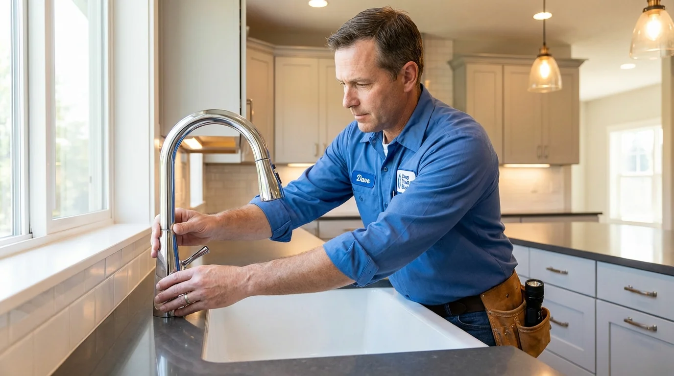 Kitchen faucet installation by Johns Plumbing LLC in Niles